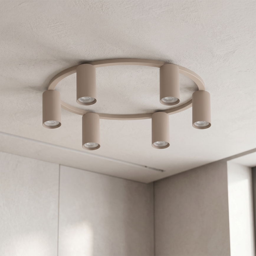 Brilagi - LED RGBW Stmívatelné stropní svítidlo SELE 6xGU10/6,5W/230V 2700-6500K béžová + dálkové ovládání
