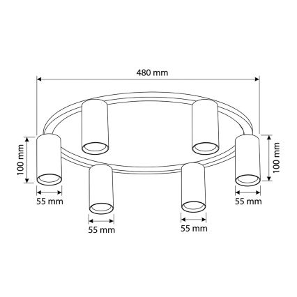 Brilagi - LED RGBW Stmívatelné stropní svítidlo SELE 6xGU10/6,5W/230V 2700-6500K bílá + dálkové ovládání