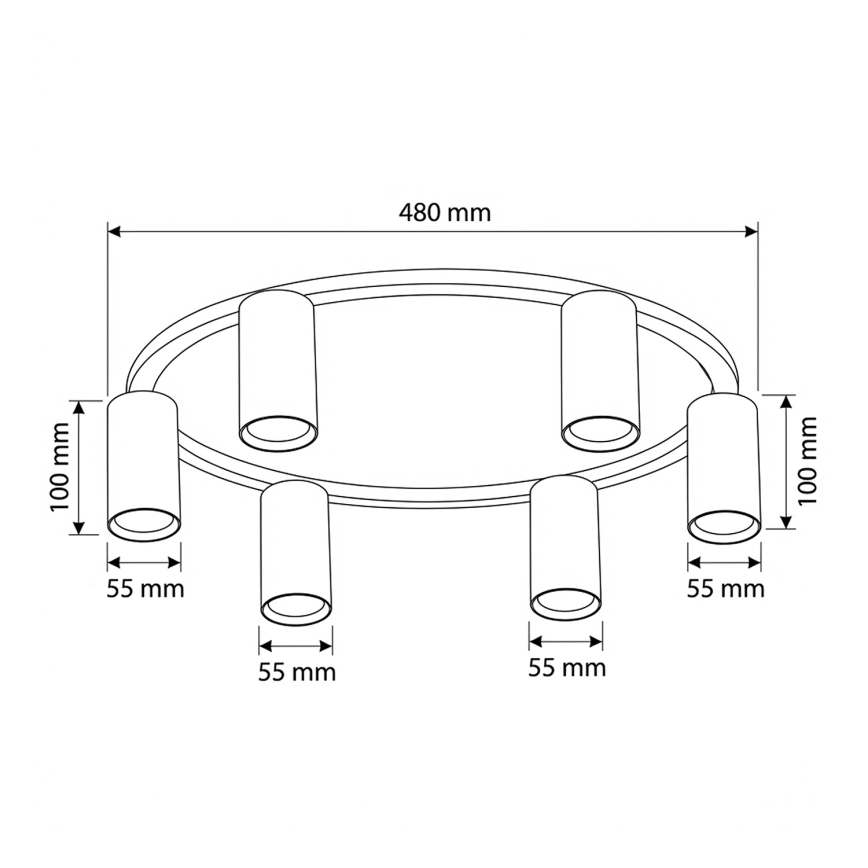 Brilagi - LED RGBW Stmívatelné stropní svítidlo SELE 6xGU10/6,5W/230V 2700-6500K bílá + dálkové ovládání