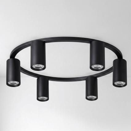 Brilagi - LED RGBW Stmívatelné stropní svítidlo SELE 6xGU10/6,5W/230V 2700-6500K černá + dálkové ovládání