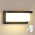 BRILAGI - LED RGBW Stmívatelné venkovní nástěnné svítidlo BRICKY 1xE27/12W/230V 2700-6500K antracit IP54