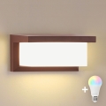 BRILAGI - LED RGBW Stmívatelné venkovní nástěnné svítidlo BRICKY 1xE27/12W/230V 2700-6500K IP54 hnědá