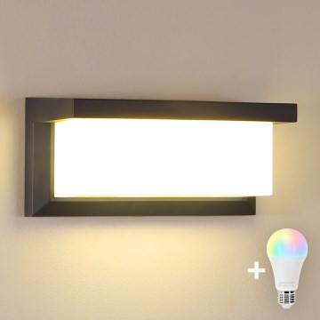 Brilagi - LED RGBW Stmívatelné venkovní nástěnné svítidlo BRICKY 1xE27/9W/230V 2700-6500K antracit IP54