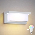 Brilagi - LED RGBW Stmívatelné venkovní nástěnné svítidlo BRICKY 1xE27/9W/230V 2700-6500K IP54 bílá