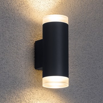 Brilagi - LED RGBW Stmívatelné venkovní nástěnné svítidlo MATERA 2xGU10/6W/230V 3000K IP54 antracit + dálkové ovládání