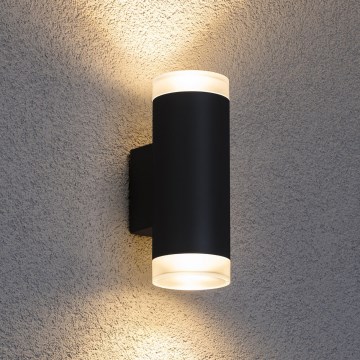 Brilagi - LED RGBW Stmívatelné venkovní nástěnné svítidlo MATERA 2xGU10/6W/230V 3000K IP54 černá