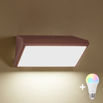 BRILAGI - LED RGBW Stmívatelné venkovní nástěnné svítidlo TRIANGLE 1xE27/12W/230V 2700-6500K IP65 hnědá