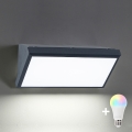 Brilagi - LED RGBW Stmívatelné venkovní nástěnné svítidlo TRIANGLE 1xE27/9W/230V 2700-6500K IP65 antracit