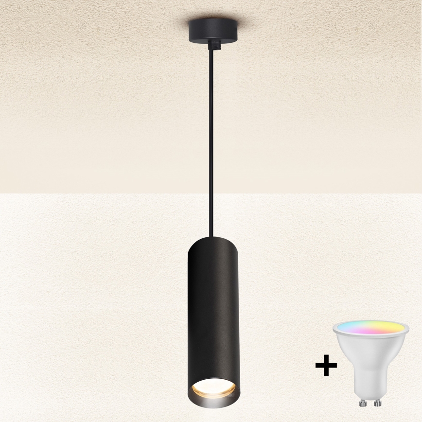 Brilagi - LED RGBW Stmívatelný lustr na lanku SELE 1xGU10/6,5W/230V 2700-6500K černá