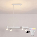 Brilagi - LED RGBW Stmívatelný lustr na lanku SELE 4xGU10/6,5W/230V 2700-6500K bílá