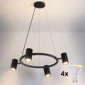 Brilagi - LED RGBW Stmívatelný lustr na lanku SELE 4xGU10/6,5W/230V 2700-6500K černá