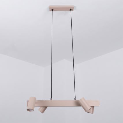 Brilagi - LED RGBW Stmívatelný lustr na lanku SELE 4xGU10/6,5W/230V 2700-6500K béžová