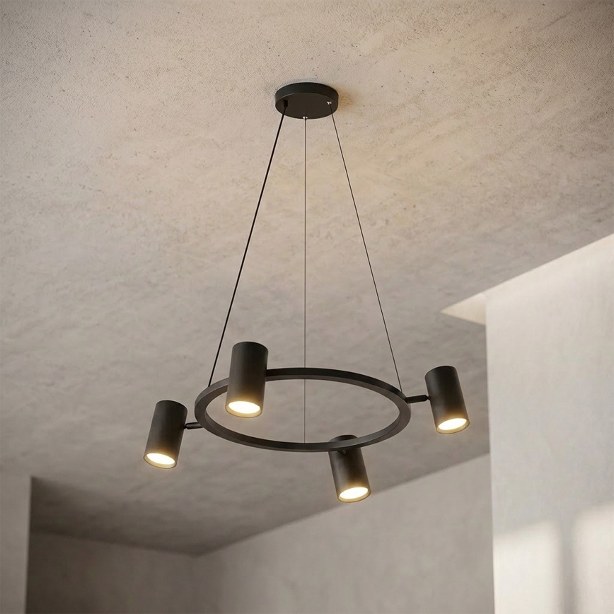 Brilagi - LED RGBW Stmívatelný lustr na lanku SELE 4xGU10/6,5W/230V 2700-6500K černá