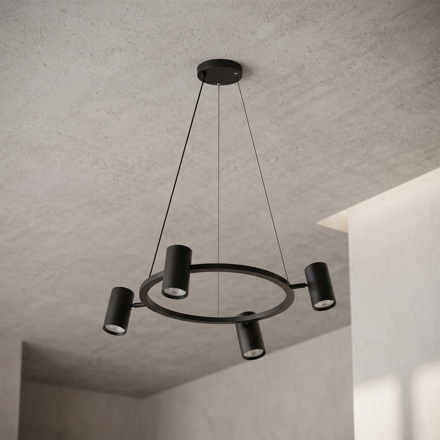 Brilagi - LED RGBW Stmívatelný lustr na lanku SELE 4xGU10/6,5W/230V 2700-6500K černá