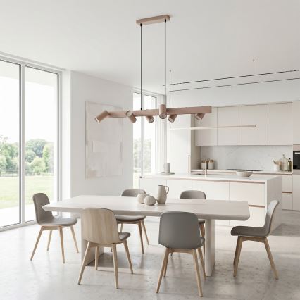Brilagi - LED RGBW Stmívatelný lustr na lanku SELE 6xGU10/6,5W/230V 2700-6500K béžová + dálkové ovládání