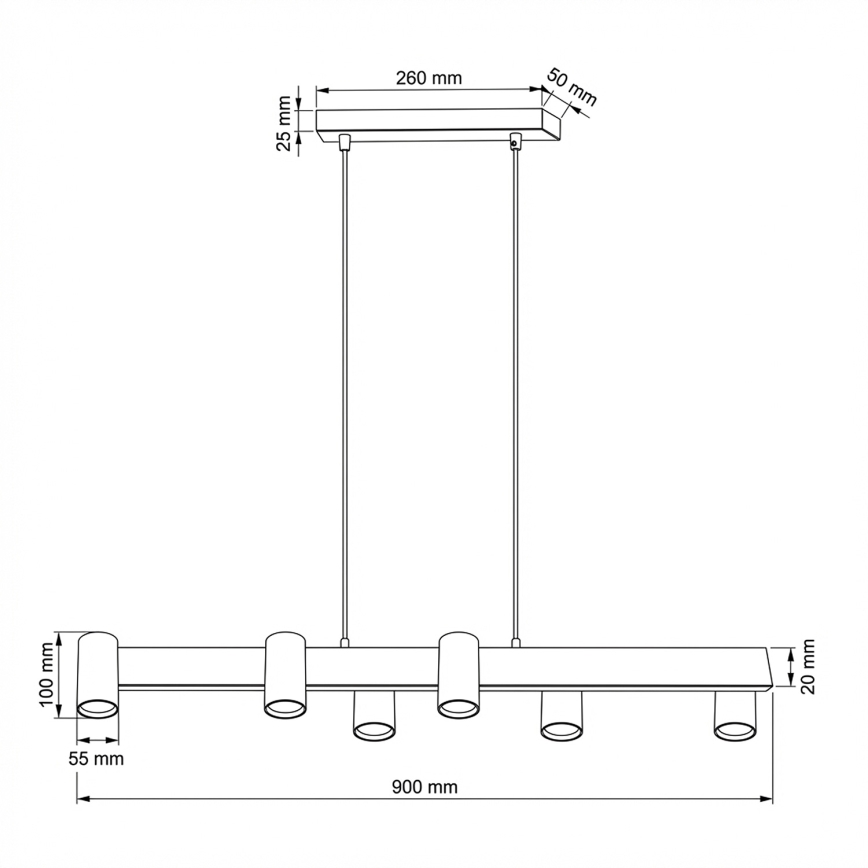 Brilagi - LED RGBW Stmívatelný lustr na lanku SELE 6xGU10/6,5W/230V 2700-6500K béžová + dálkové ovládání