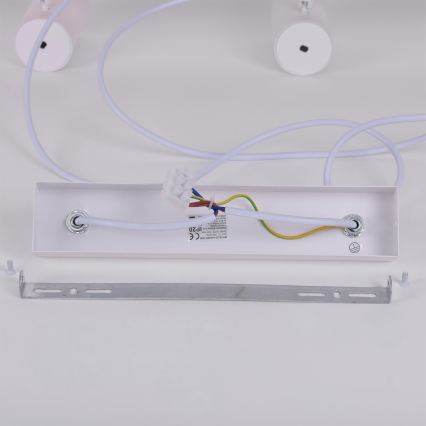 Brilagi - LED RGBW Stmívatelný lustr na lanku SELE 6xGU10/6,5W/230V 2700-6500K bílá/dekor dubu + dálkové ovládání