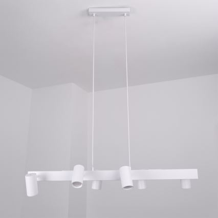 Brilagi - LED RGBW Stmívatelný lustr na lanku SELE 6xGU10/6,5W/230V 2700-6500K bílá + dálkové ovládání