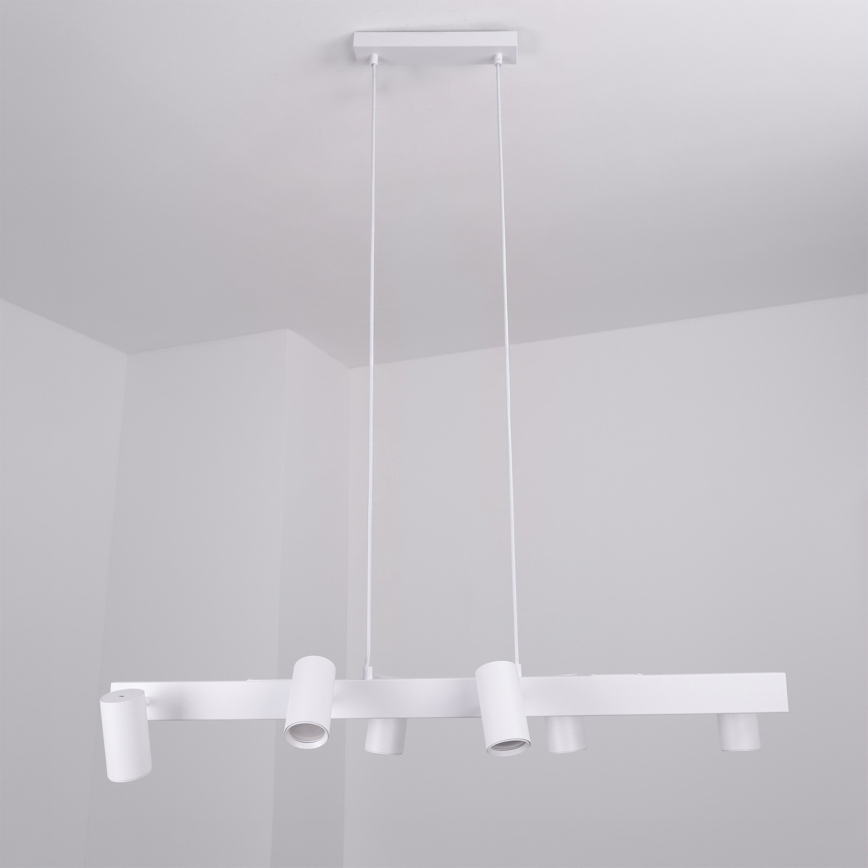 Brilagi - LED RGBW Stmívatelný lustr na lanku SELE 6xGU10/6,5W/230V 2700-6500K bílá + dálkové ovládání