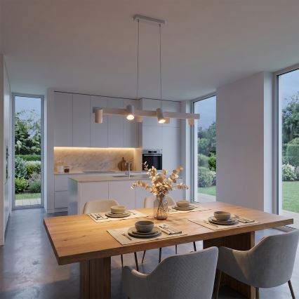 Brilagi - LED RGBW Stmívatelný lustr na lanku SELE 6xGU10/6,5W/230V 2700-6500K bílá + dálkové ovládání