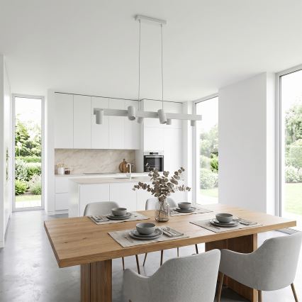 Brilagi - LED RGBW Stmívatelný lustr na lanku SELE 6xGU10/6,5W/230V 2700-6500K bílá + dálkové ovládání