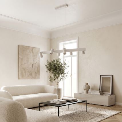 Brilagi - LED RGBW Stmívatelný lustr na lanku SELE 6xGU10/6,5W/230V 2700-6500K bílá + dálkové ovládání