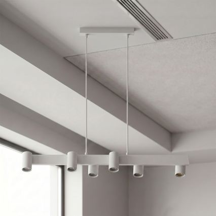 Brilagi - LED RGBW Stmívatelný lustr na lanku SELE 6xGU10/6,5W/230V 2700-6500K bílá + dálkové ovládání