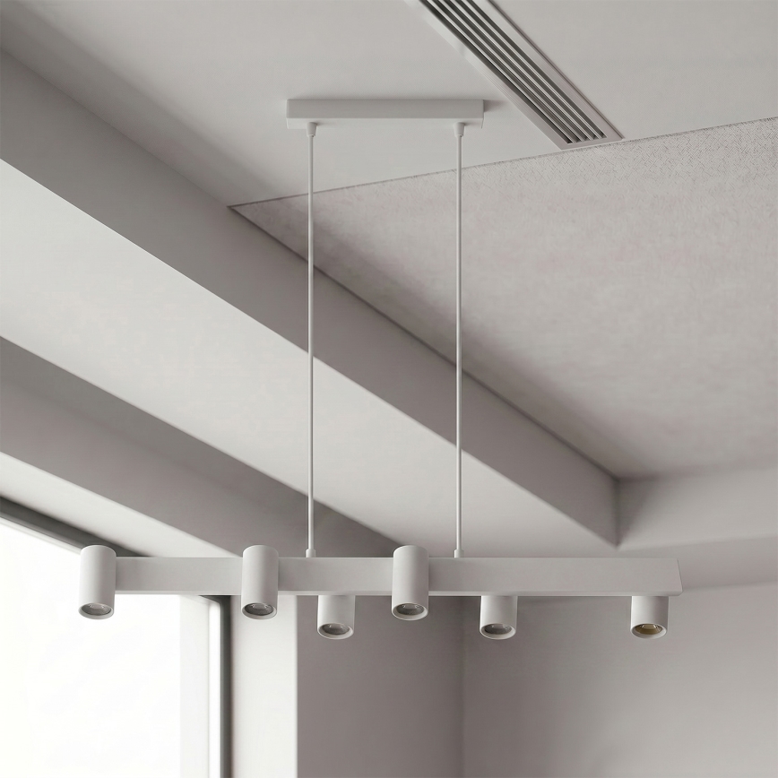 Brilagi - LED RGBW Stmívatelný lustr na lanku SELE 6xGU10/6,5W/230V 2700-6500K bílá + dálkové ovládání