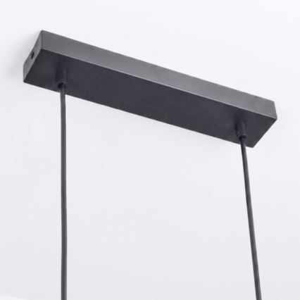 Brilagi - LED RGBW Stmívatelný lustr na lanku SELE 6xGU10/6,5W/230V 2700-6500K černá/dekor dubu + dálkové ovládání