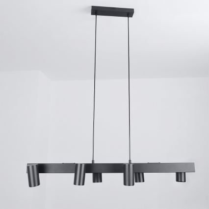 Brilagi - LED RGBW Stmívatelný lustr na lanku SELE 6xGU10/6,5W/230V 2700-6500K černá + dálkové ovládání