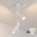 Brilagi - LED RGBW Stmívatelný lustr na tyči BRANCH 2xGU10/6,5W/230V 2700-6500K bílá