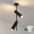 Brilagi - LED RGBW Stmívatelný lustr na tyči BRANCH 2xGU10/6,5W/230V 2700-6500K černá