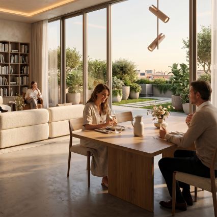 Brilagi - LED RGBW Stmívatelný lustr na tyči BRANCH 2xGU10/6,5W/230V 2700-6500K béžová