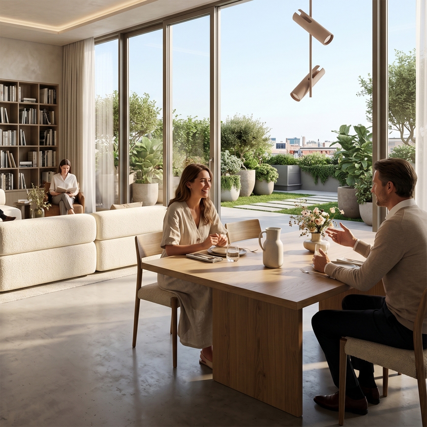 Brilagi - LED RGBW Stmívatelný lustr na tyči BRANCH 2xGU10/6,5W/230V 2700-6500K béžová