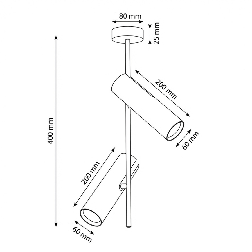 Brilagi - LED RGBW Stmívatelný lustr na tyči BRANCH 2xGU10/6,5W/230V 2700-6500K bílá