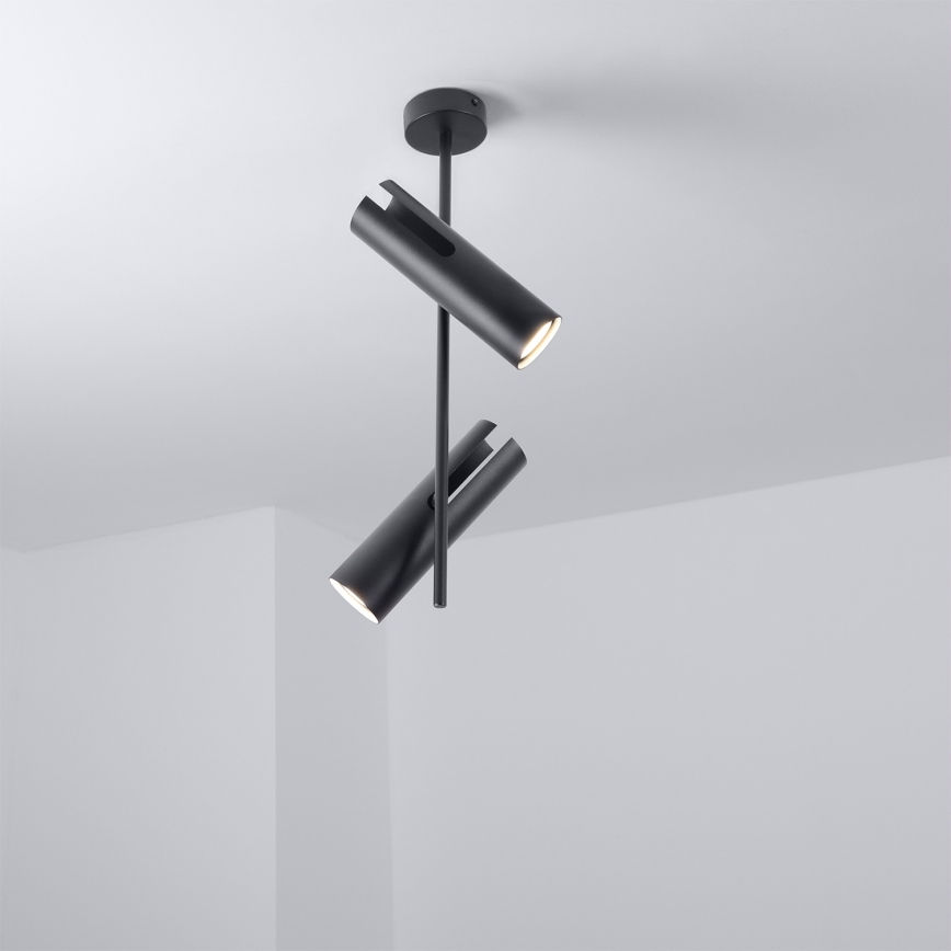 Brilagi - LED RGBW Stmívatelný lustr na tyči BRANCH 2xGU10/6,5W/230V 2700-6500K černá