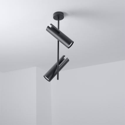 Brilagi - LED RGBW Stmívatelný lustr na tyči BRANCH 2xGU10/6,5W/230V 2700-6500K černá