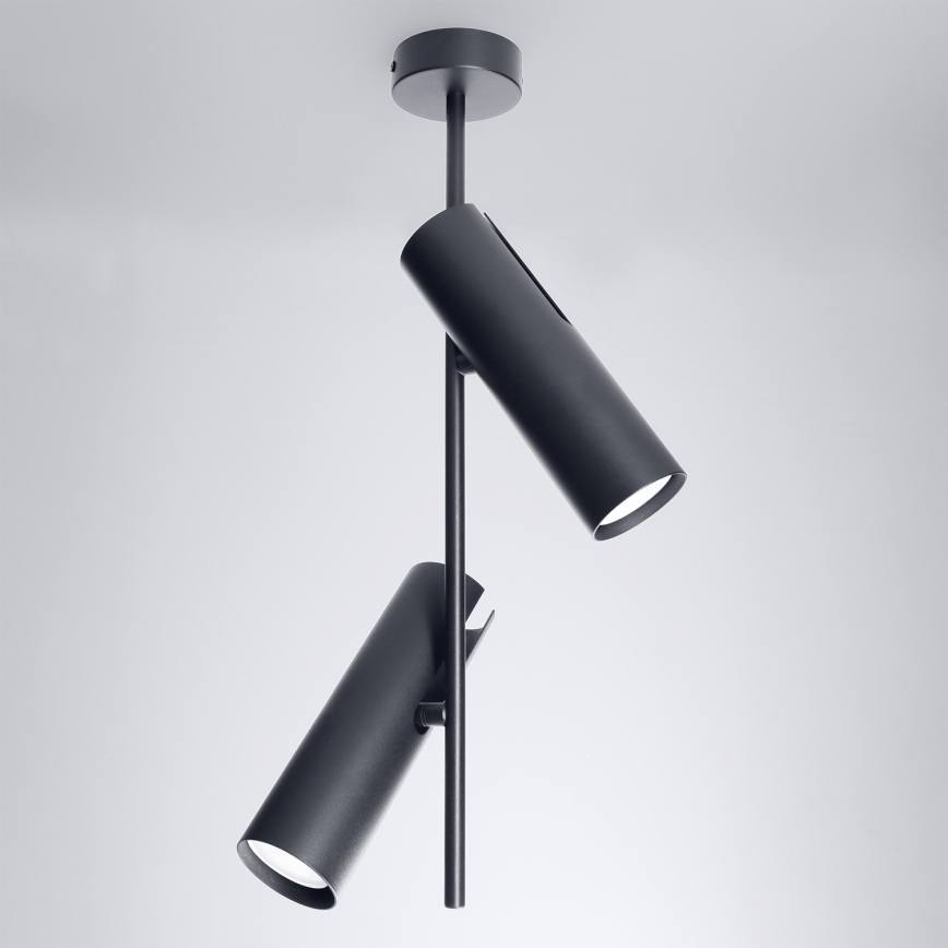 Brilagi - LED RGBW Stmívatelný lustr na tyči BRANCH 2xGU10/6,5W/230V 2700-6500K černá