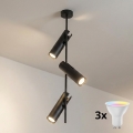 Brilagi - LED RGBW Stmívatelný lustr na tyči BRANCH 3xGU10/6,5W/230V 2700-6500K černá