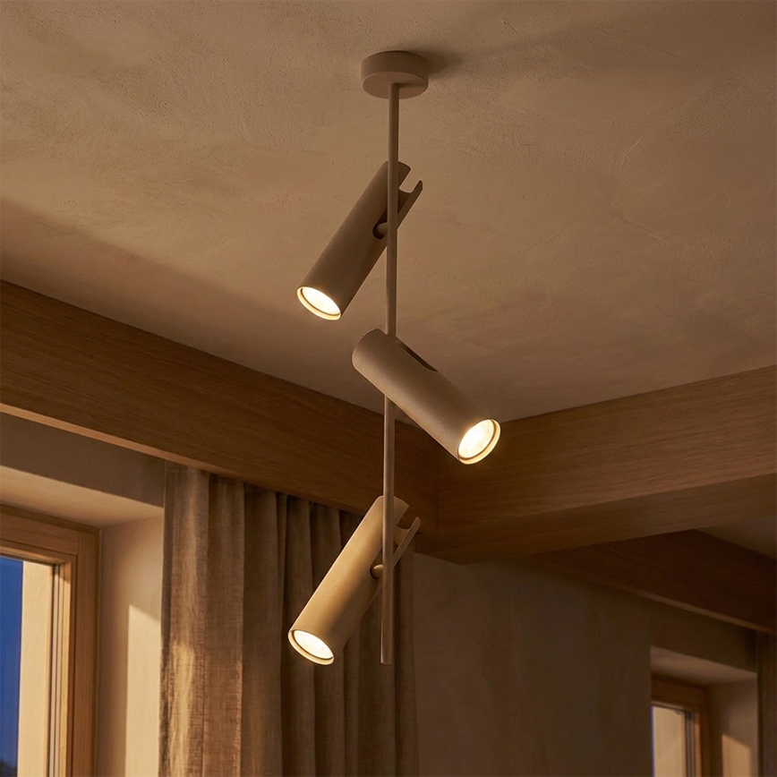 Brilagi - LED RGBW Stmívatelný lustr na tyči BRANCH 3xGU10/6,5W/230V 2700-6500K béžová