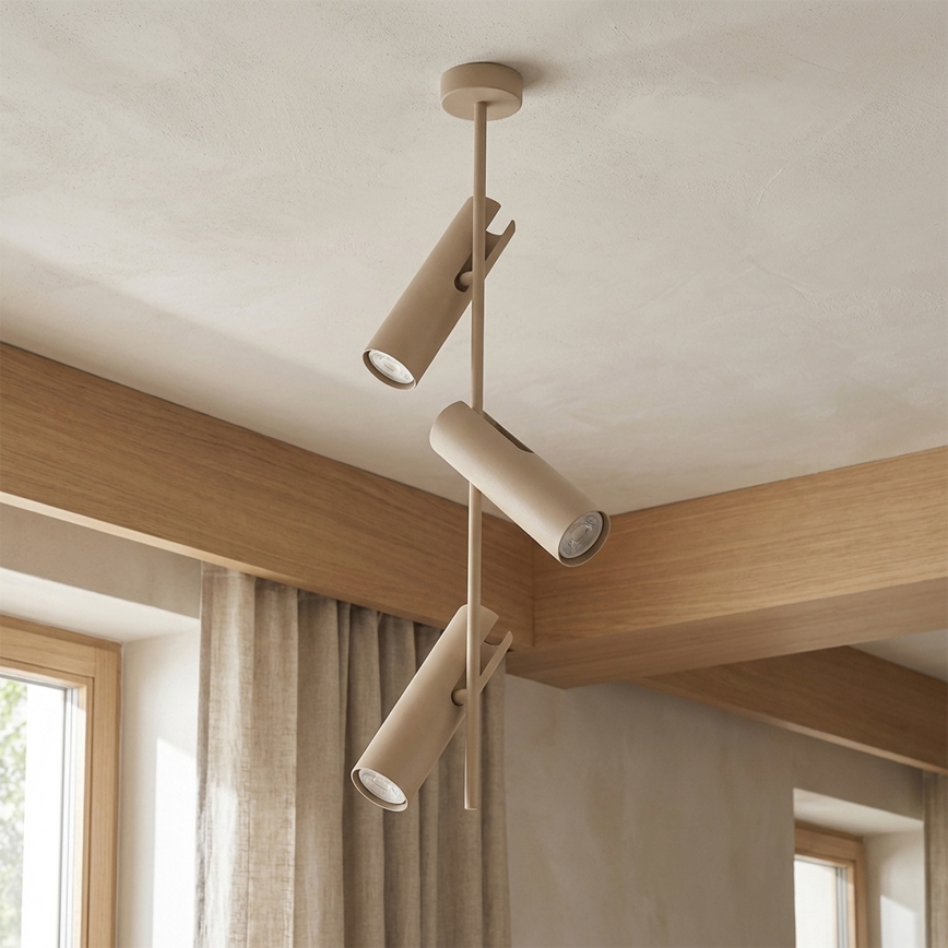 Brilagi - LED RGBW Stmívatelný lustr na tyči BRANCH 3xGU10/6,5W/230V 2700-6500K béžová