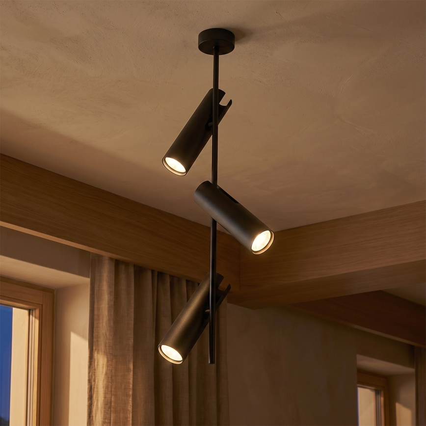 Brilagi - LED RGBW Stmívatelný lustr na tyči BRANCH 3xGU10/6,5W/230V 2700-6500K černá