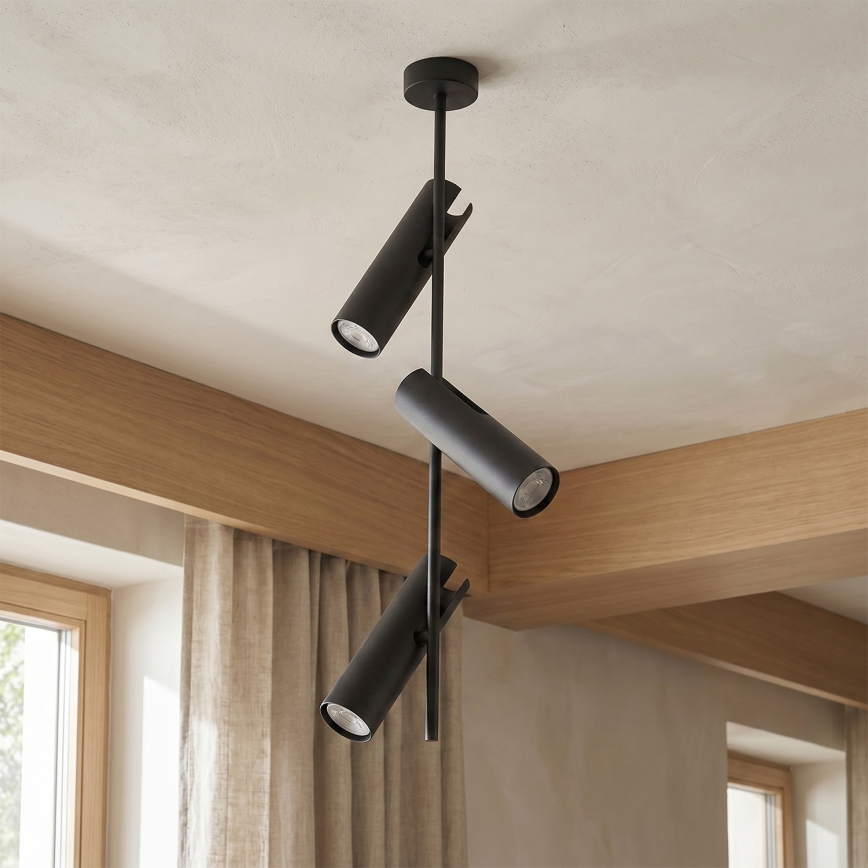 Brilagi - LED RGBW Stmívatelný lustr na tyči BRANCH 3xGU10/6,5W/230V 2700-6500K černá