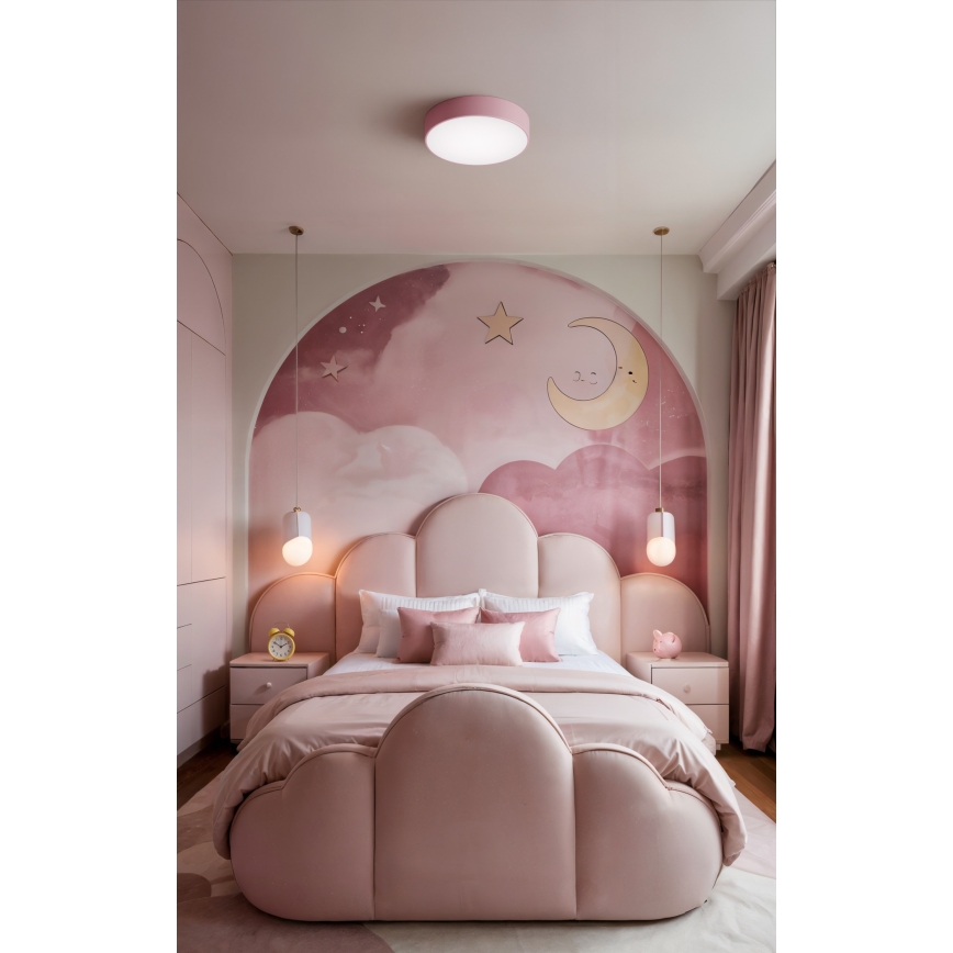 Brilagi - LED RGBW Stmívatelné stropní svítidlo CLARE 1xE27/12W/230V pr. 20 cm růžová