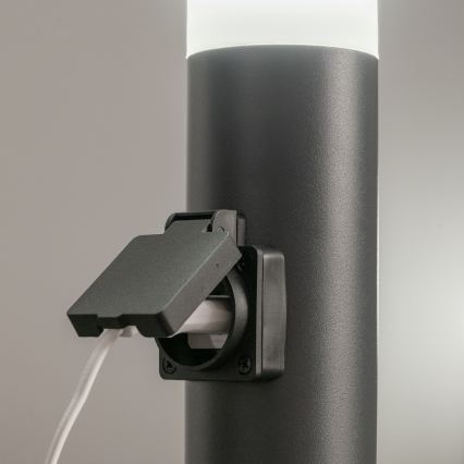 BRILAGI - LED RGBW Stmívatelná venkovní lampa se zásuvkou ELIA 1xE27/6,5W/230V 2700-6500K IP44 Wi-Fi 50 cm antracit