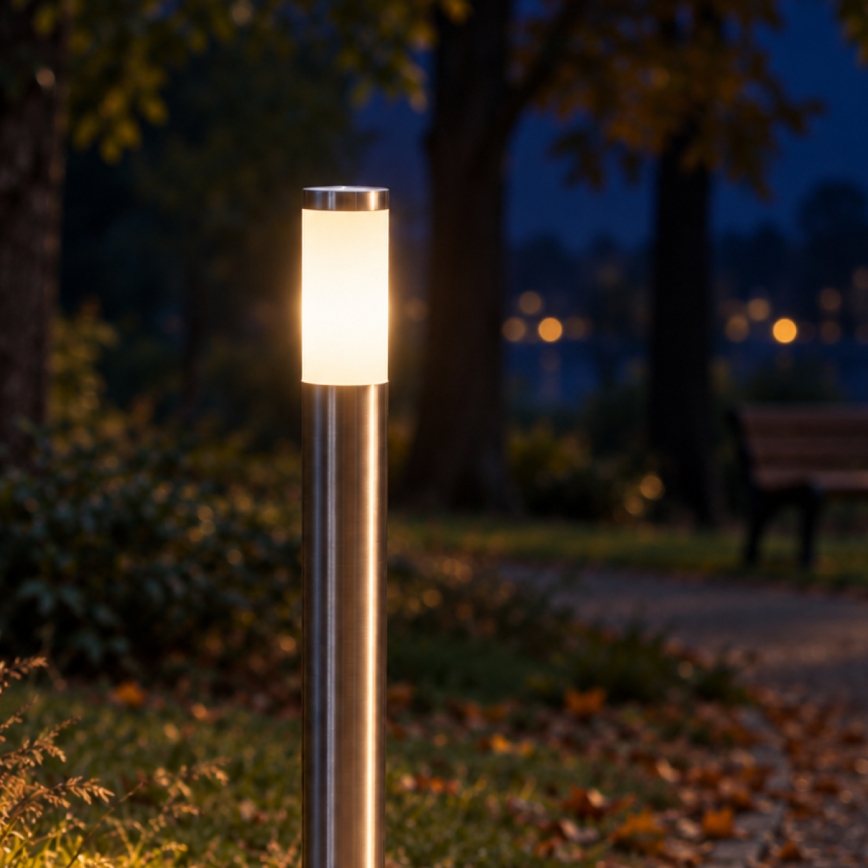BRILAGI - LED RGBW Stmívatelná venkovní lampa ELIA 1xE27/6,5W/230V 2700-6500K IP44 Wi-Fi 100 cm matný chrom
