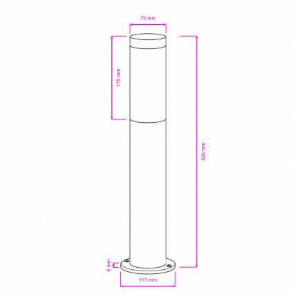 BRILAGI - LED RGBW Stmívatelná venkovní lampa ELIA 1xE27/6,5W/230V 2700-6500K IP44 Wi-Fi 50 cm antracit