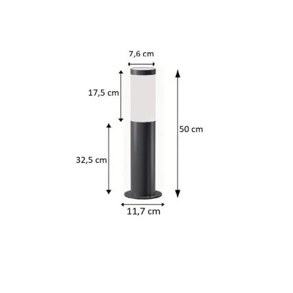 BRILAGI - LED RGBW Stmívatelná venkovní lampa ELIA 1xE27/6,5W/230V 2700-6500K IP44 Wi-Fi 50 cm antracit