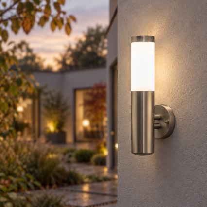 BRILAGI - LED RGBW Stmívatelná venkovní nástěnná lampa ELIA 1xE27/6,5W/230V 2700-6500K IP44 Wi-Fi matný chrom