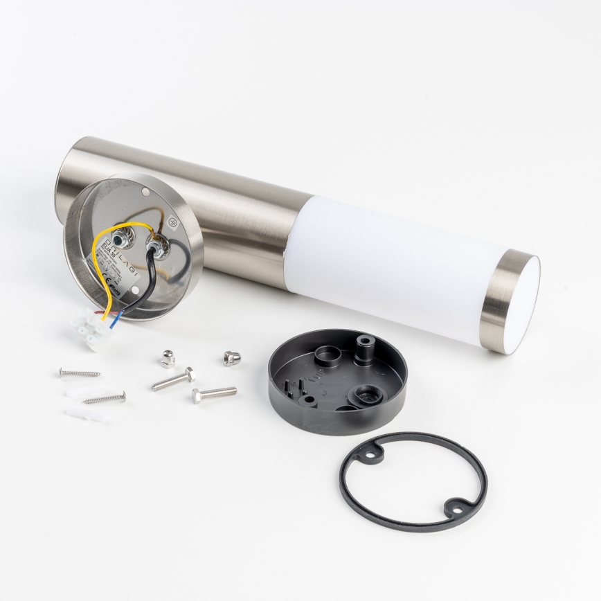 BRILAGI - LED RGBW Stmívatelná venkovní nástěnná lampa ELIA 1xE27/6,5W/230V 2700-6500K IP44 Wi-Fi matný chrom